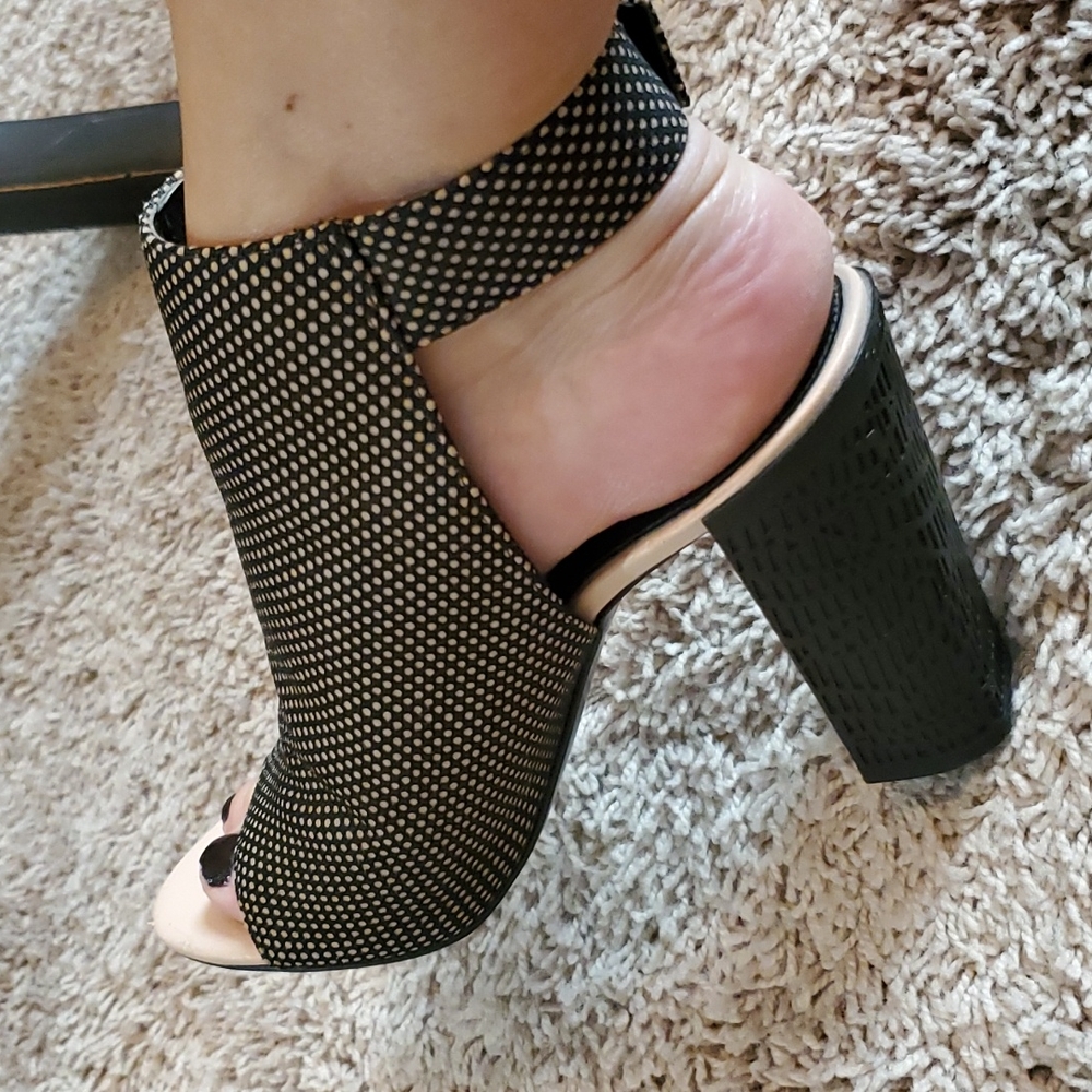 Calvin Klein Contemporary black & tan bootie